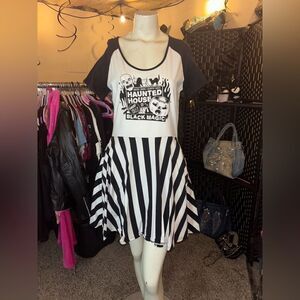 Sourpuss Haunted Raglan Skater Dress